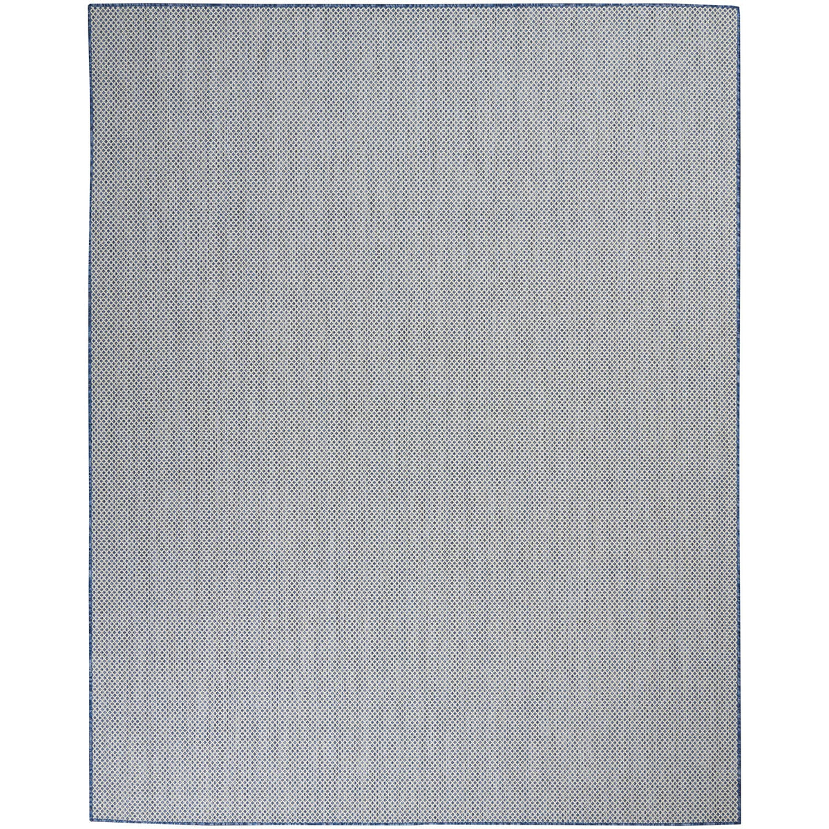 Nourison Courtyard Indoor/Outdoor Ivory Blue 10' X 14' Area Rug, Easy Cleaning, Non Shedding, Bed Room, Living Room, Dining Room