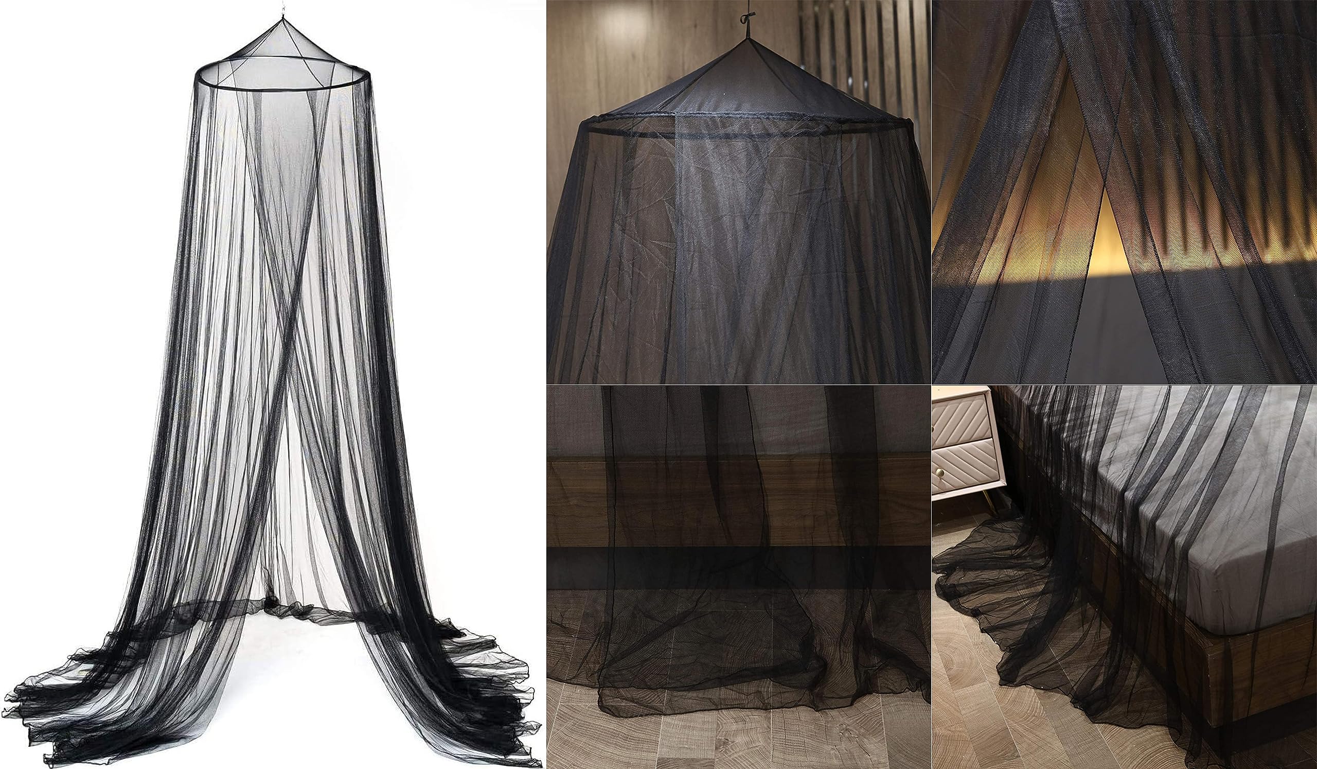 Mosquito Net Bed Canopy For Girls,King Canopy Bed Curtains Full Queen Size From Ceiling,Dome Mosquito Netting Bed Tent Twin Girl