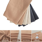 Quiltina Cotton Waffle Weave Dish Towels Set, 17 X 25 Inches, 6 Pack, Beige, Brown, Dark Grey