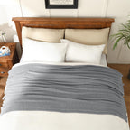 Jooja Knit Throw Blanket Super Soft Warm Blanket For Couch Lightweight Fluffy Blanket For Bed Sofa 60X80 Inches Grey