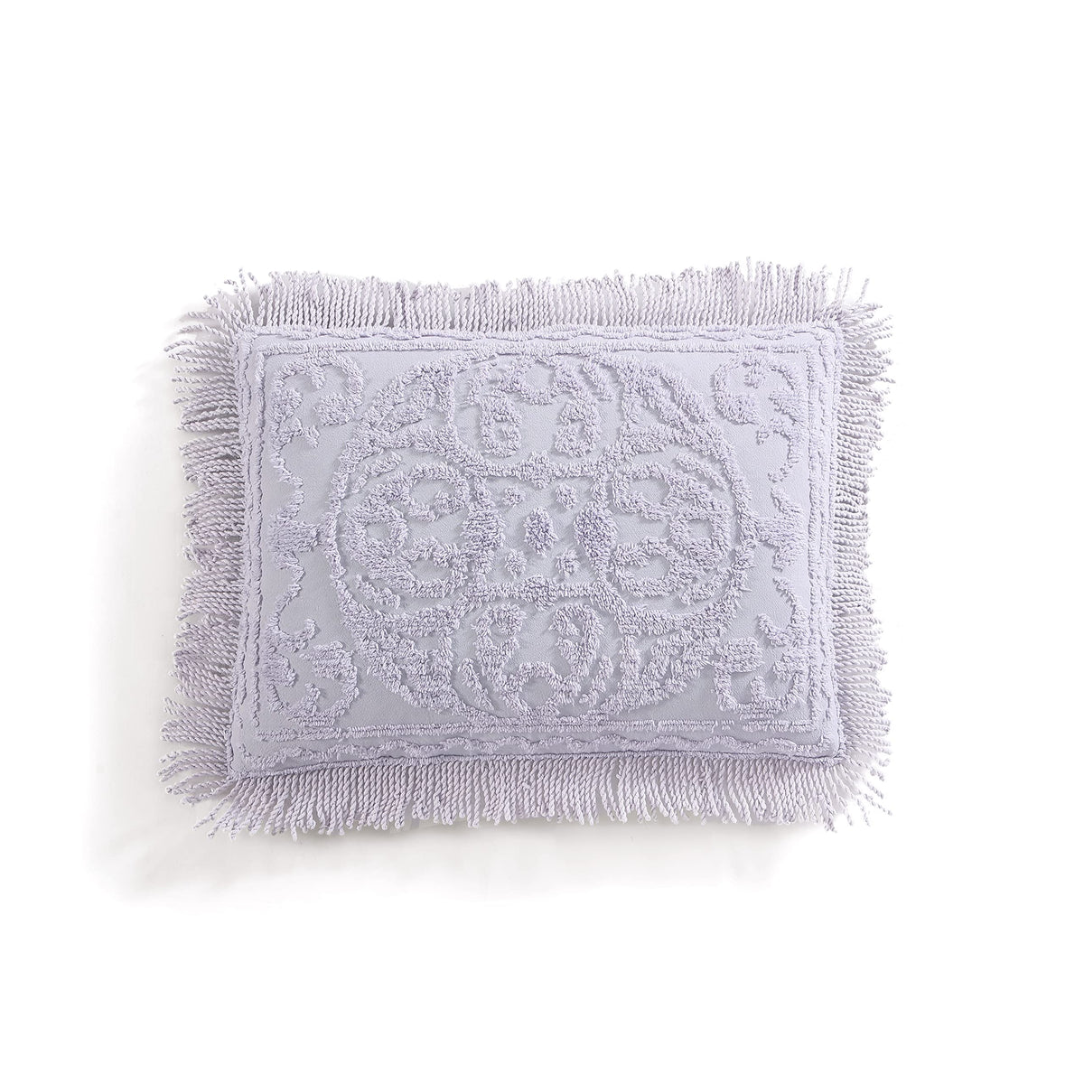 Beatrice Home Fashions Medallion Chenille, King Sham, Lavender