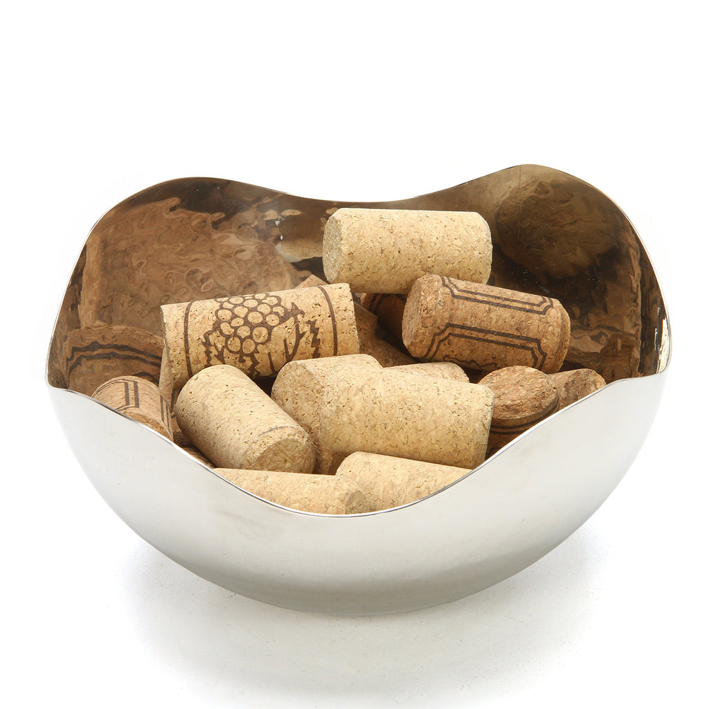 Hosley 10'' Long Silver Finish Metal Bowl Modern Elegance For Serving And Decor Contemporary Accent For Stylish Homes Sophistica