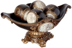 Ok Lighting Grecian Decorative Fruit Bowl, 8.0", Bronze