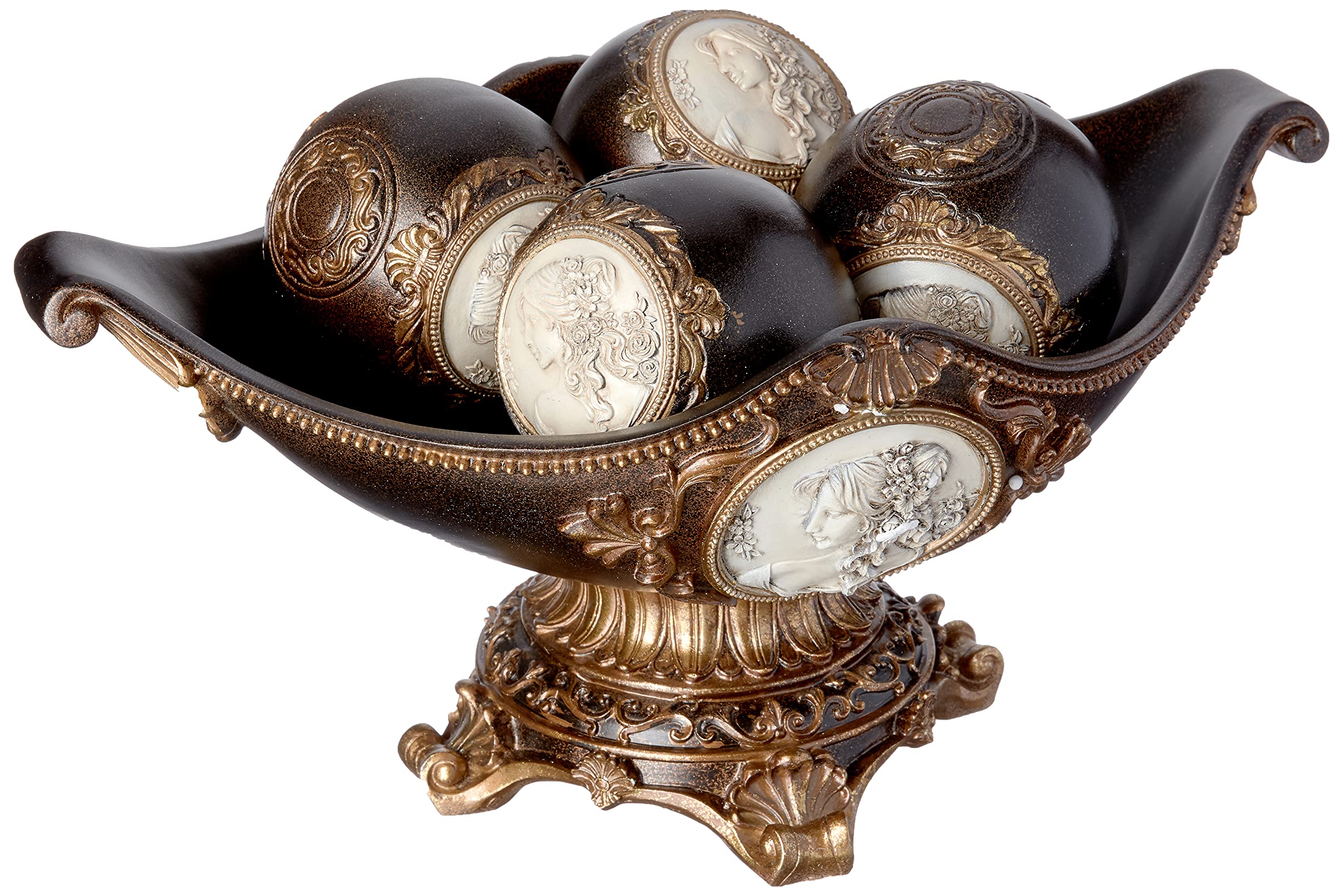 Ok Lighting Grecian Decorative Fruit Bowl, 8.0", Bronze