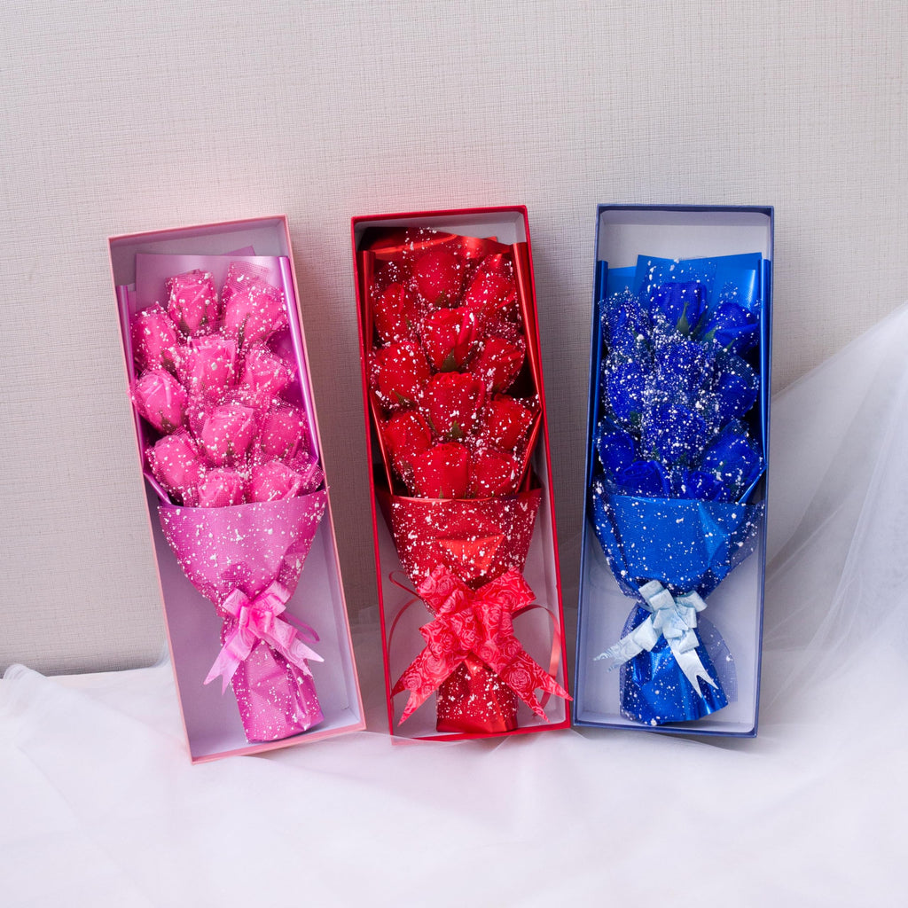Abbie Home 11Pcs Scented Forever Rose Bouquet With Gift Box- Birthday Mother'S Day Graduation Wedding Appreciation Gift Annivers