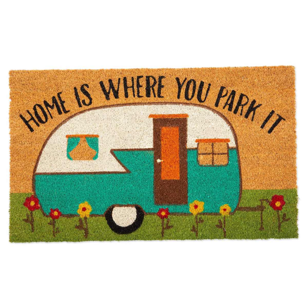 Dii Heavy Duty Coir Doormat With Nonslip Vinyl Backing, Welcome Mat Outdoor Entry Way & Front Porch Dcor, Camper, 17X29