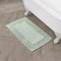 Laura Ashley Ruffle Border 100% Cotton Bath Rug, Green, 20x 34
