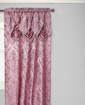 Elegant Comfort Penelopie Jacquard Look Curtain Panel Set, 54 by 84-Inch, Purple, Set of 2