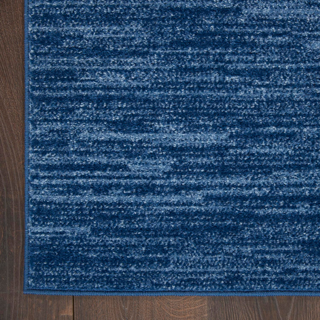 Nourison Essentials Solid Contemporary Navy Blue, Runner Rug, 2' X 6'