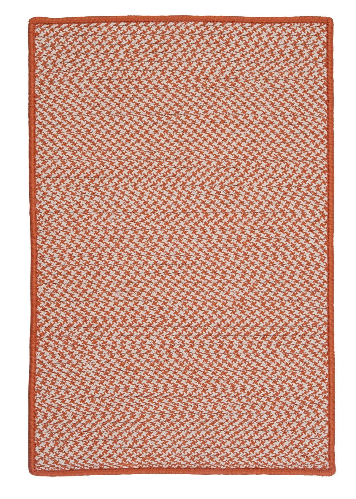 Outdoor Houndstooth Tweed Rug, 3 By 5-Feet, Orange