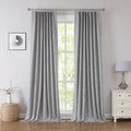 Kayne Studio Blackout Pinch Pleated Curtains,95 Inches Long Linen Blended Pinch Pleat Drapes for Living Room Bedroom,Thermal Ins