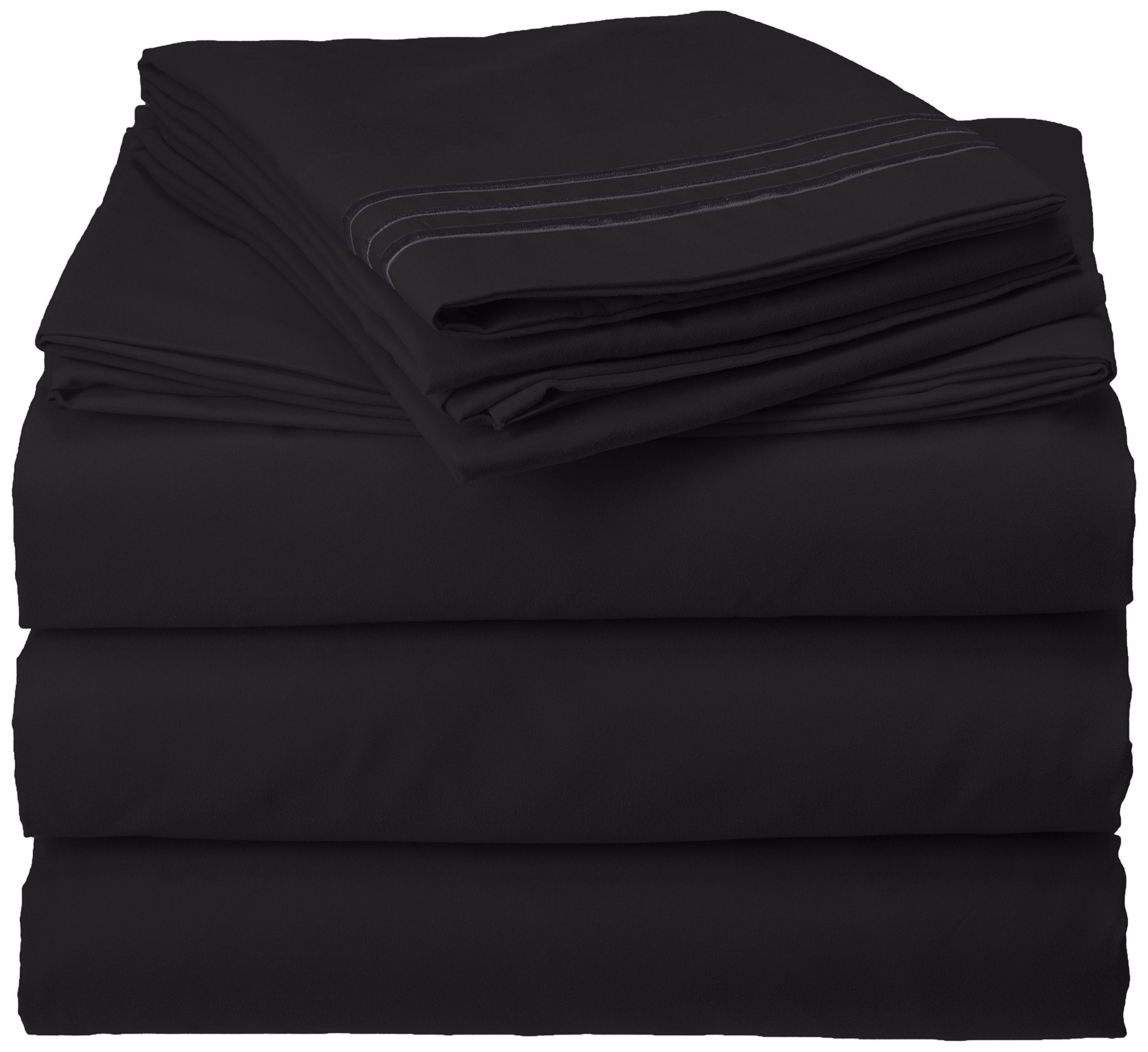 Elegant Comfort 5-Piece 1500 Thread Count Egyptian Quality Ultra Soft Wrinkle, Fade, Stain Resistant Bed Sheet Sets With Deep Po