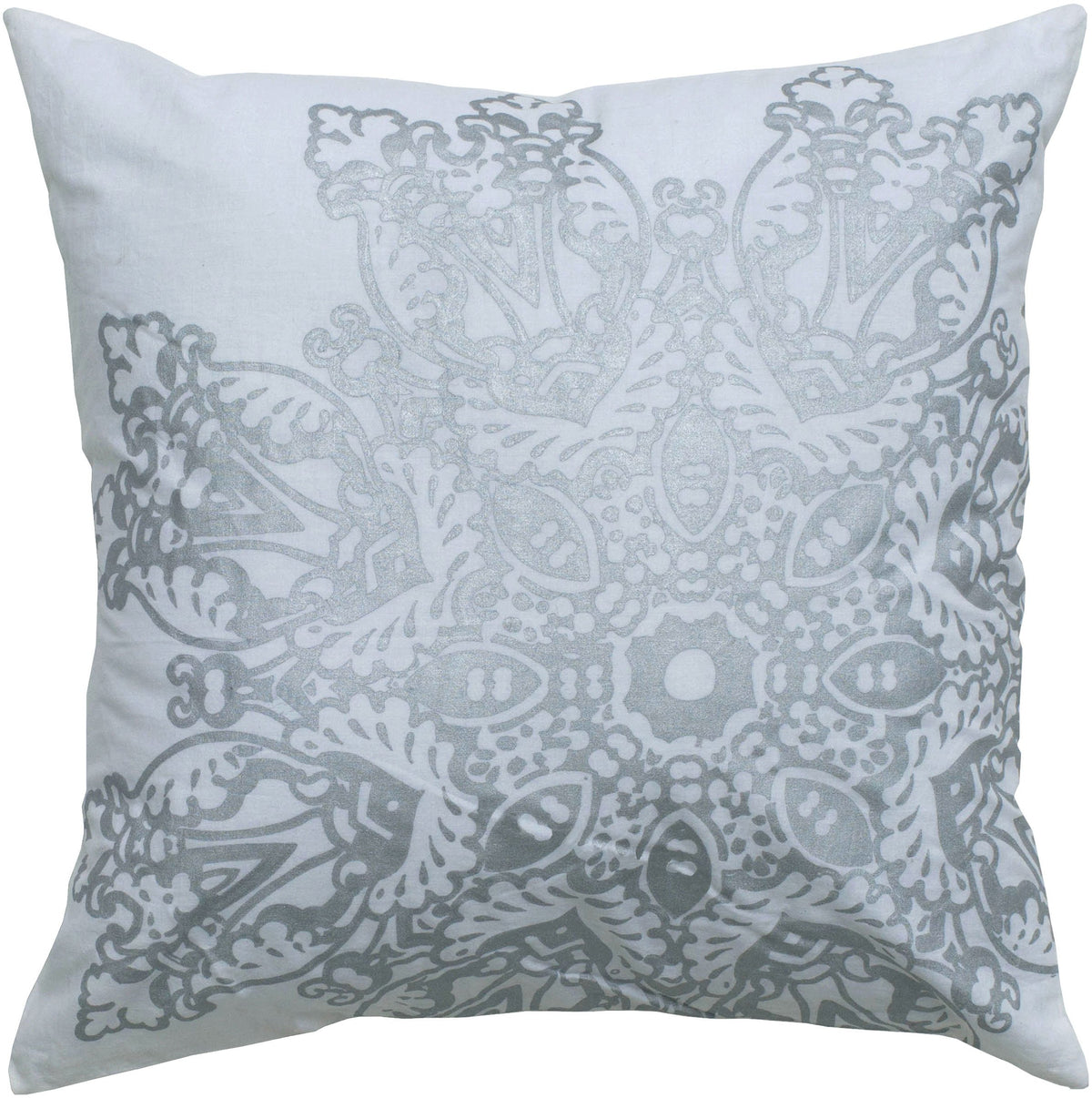 Rizzy Home T05008 Decorative Pillow, 18&quot;X18&quot;, White