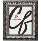 Craig Frames Bravado, 7x10 Picture Frame, Antique Silver