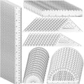 Tenare 72 Pcs Plastic Clear Math Set Includes Protractor Triangle Rulers 12 Inch 6 Inch Straight Geometry Math Transparent Ruler