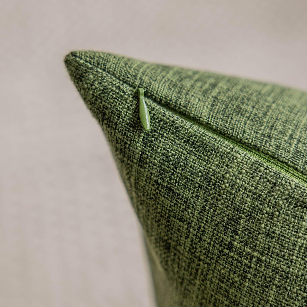 Home Brilliant 2 Pack Lined Linen Solid Textured Large Throw Euro Pillow Sham 26X26 Cushion Cover For Couch Floor Decorations, 2