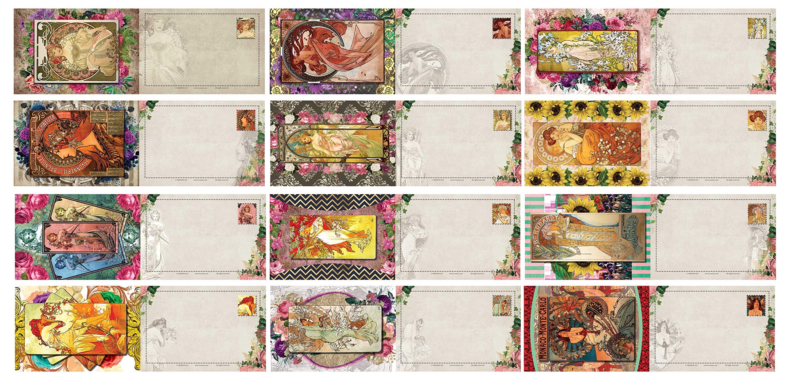 The Women Of Waterhouse Postcards (60-Pack)-Assorted Card Stock Bulk Set - Premium Quality Cards - Stocking Stuffers Gift For Me