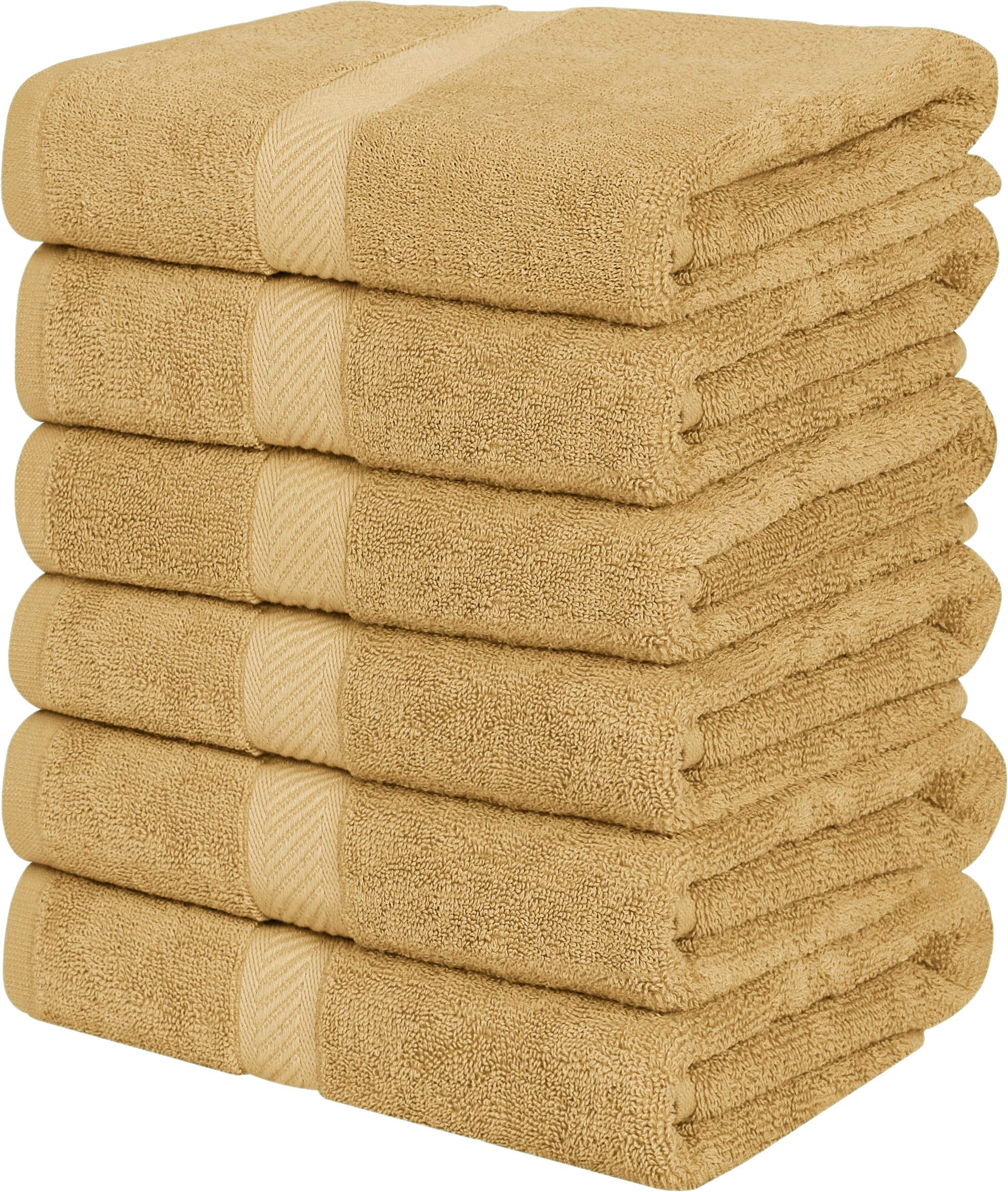 Utopia Towels 6 Pack Medium Bath Towel Set, 100% Ring Spun Cotton (24 X 48 Inches) Medium Lightweight And Highly Absorbent Quick