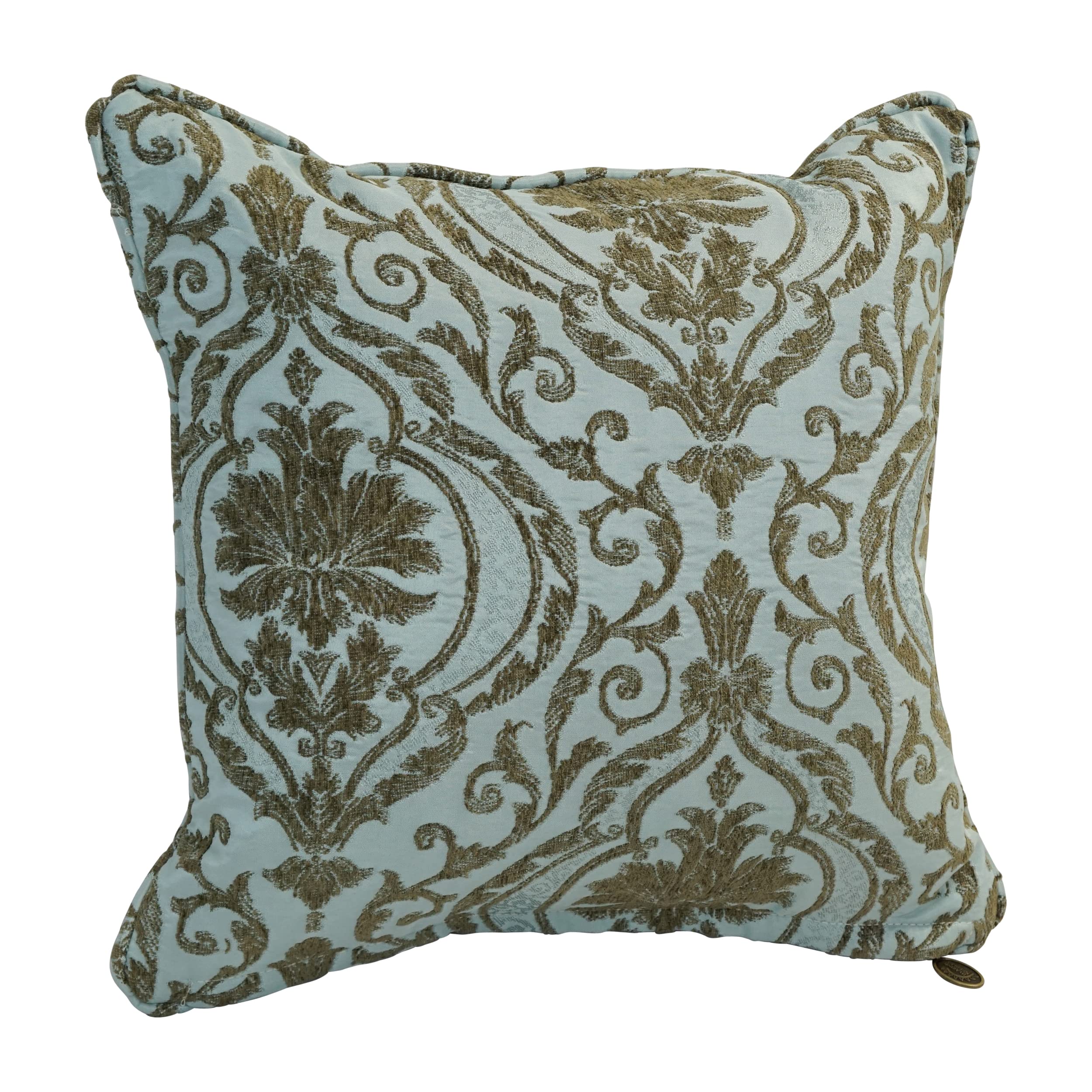 Blazing Needles Corded Square Jacquard Chenille Throw Pillow - Thumbnail 2