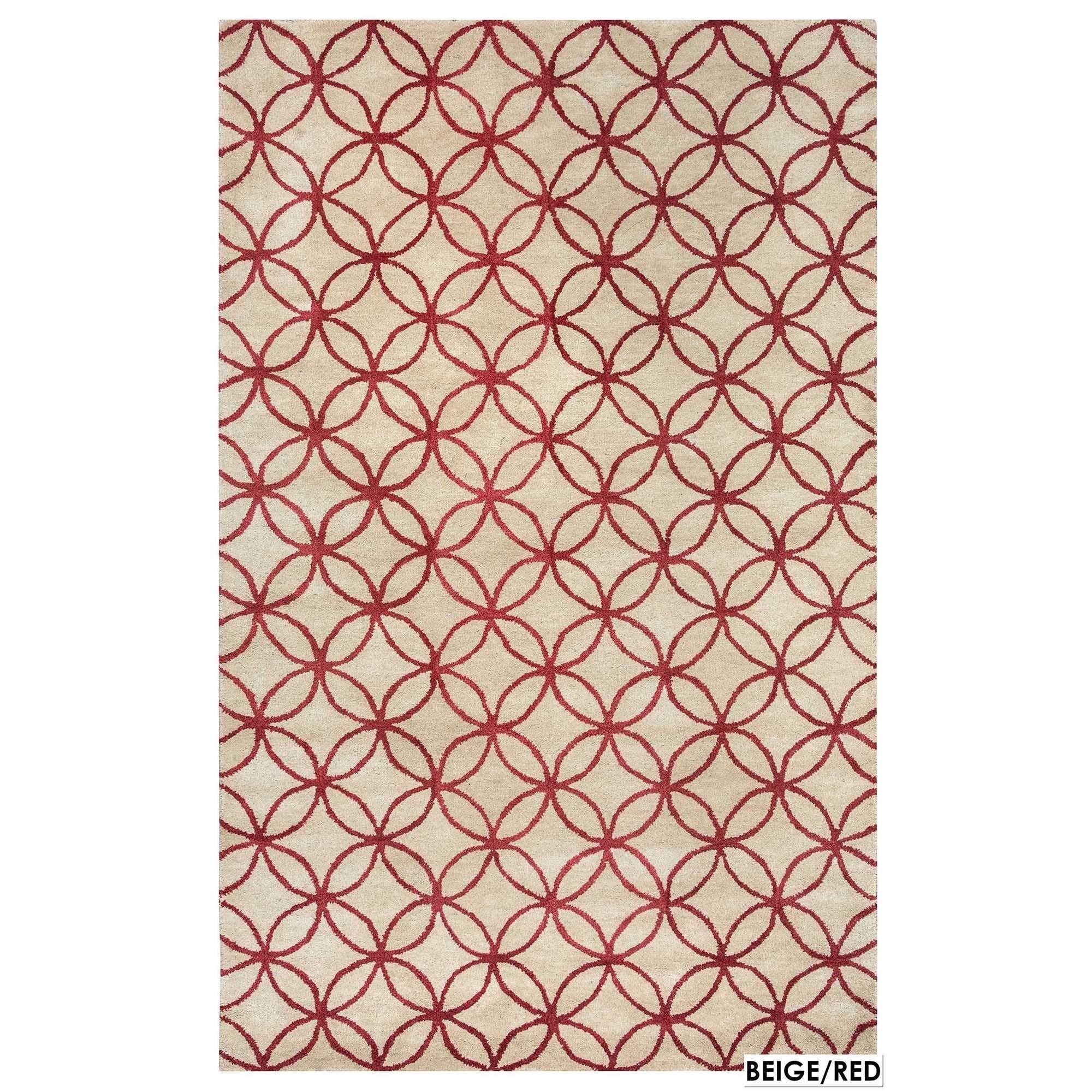 Rizzy Home Alora Decor Holland 3' X 5' Geometric Blue/Ivory Hand-Tufted Area Rug