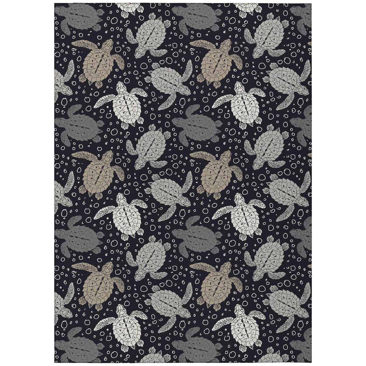 Addison Rugs Surfside Asr43 Midnight 5' X 7'6&quot; Indoor Outdoor Rug, Easy Clean, Machine Washable, Non Shedding, Bedroom, Living Room, Dining Room, Kitchen, Patio Rug