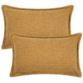 Decoruhome Fall Decorative Outdoor Throw Pillow Covers 12X20 Set Of 2, Lumbar Linen Farmhouse Pillow Covers With Stitched Edge,