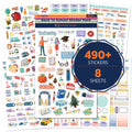 Teacher Planner Stickers Back To School Themed Planning Sticker Accessories For Student, Educators, Homeschoolers, Women, Cute H
