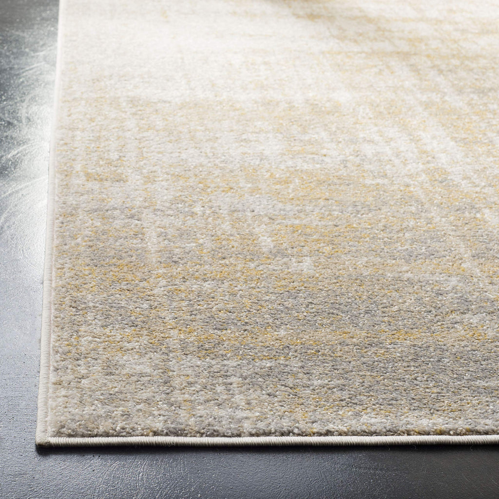 Safavieh Adirondack Collection Area Rug - 10' Square, Creme & Gold, Modern Abstract Design, Non-Shedding & Easy Care, Ideal For
