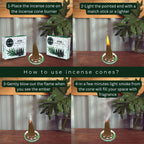 Pine Incense Cones - Total 20 Cone Incense - Dual Pack Of 10 Insence Cones - Incense Cones Scented - Cone Incense Scents - Insen