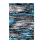 Flash Furniture Rylan Collection Abstract Area Rug - Scraped Design Blue Olefin Rug - 5' X 7' Area Rug - Jute Backing - Living Room, Bedroom, & Family Room