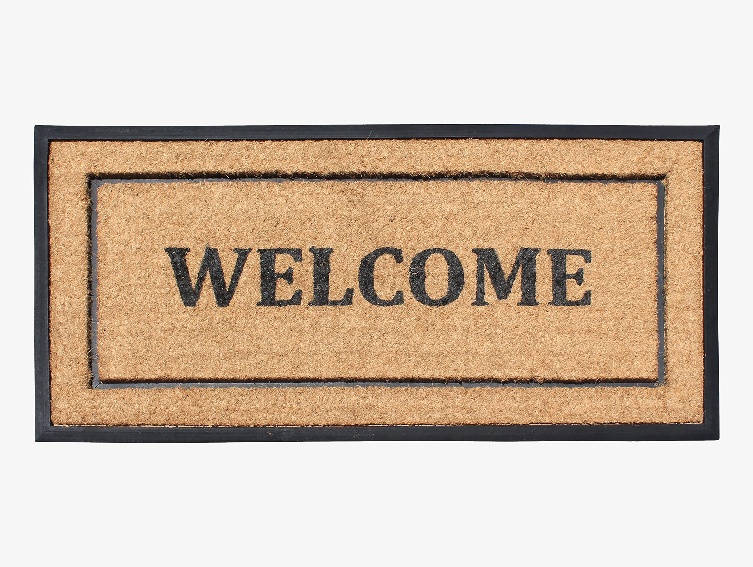 A1Hc Natural Coir And Rubber Large Door Mat, Thick Durable Doormats For Door Entrance,Heavy Duty,Thin Profile Door Mat, Long Las