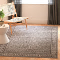 SAFAVIEH Tulum Collection Accent Rug - 3 x 5, Dark Grey & Ivory, Moroccan Boho Distressed Design, Non-Shedding & Easy Care, Id