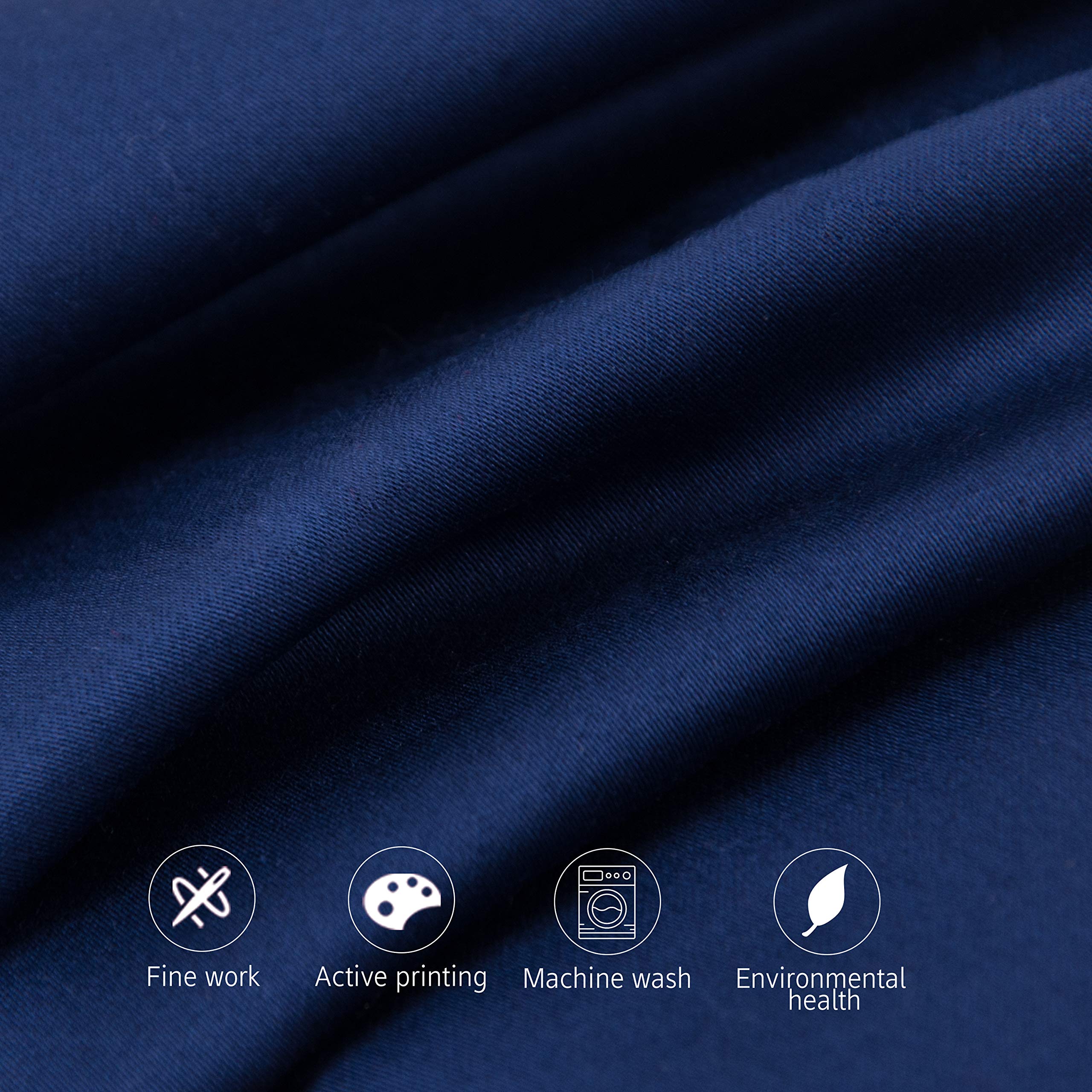 Ntbay 500 Thread Count 100% Egyptian Cotton Body Pillowcase, Super Soft And Breathable Envelope Closure Full Body Pillowcase For Adults, 20X54 Inches, Navy Blue