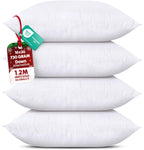 Utopia Bedding Throw Pillows (Set Of 4, White), 16 X 26 Inches Pillows For Sofa, Bed And Couch Decorative Stuffer Pillows