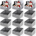 12 Pcs Closet Baskets Trapezoid Storage Bins Closet Storage Bins Foldable Fabric Bins Closet Shelf Organizer Bins Storage Box fo
