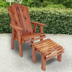 American Furniture Classics Chair with Stationary Ottoman, Natural Cedar