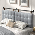 HouseMila Headboard for King Size Bed, Wall Mounted Headboard with Fine Linen Upholstery and Button Tufting, Adjustable Heigh He