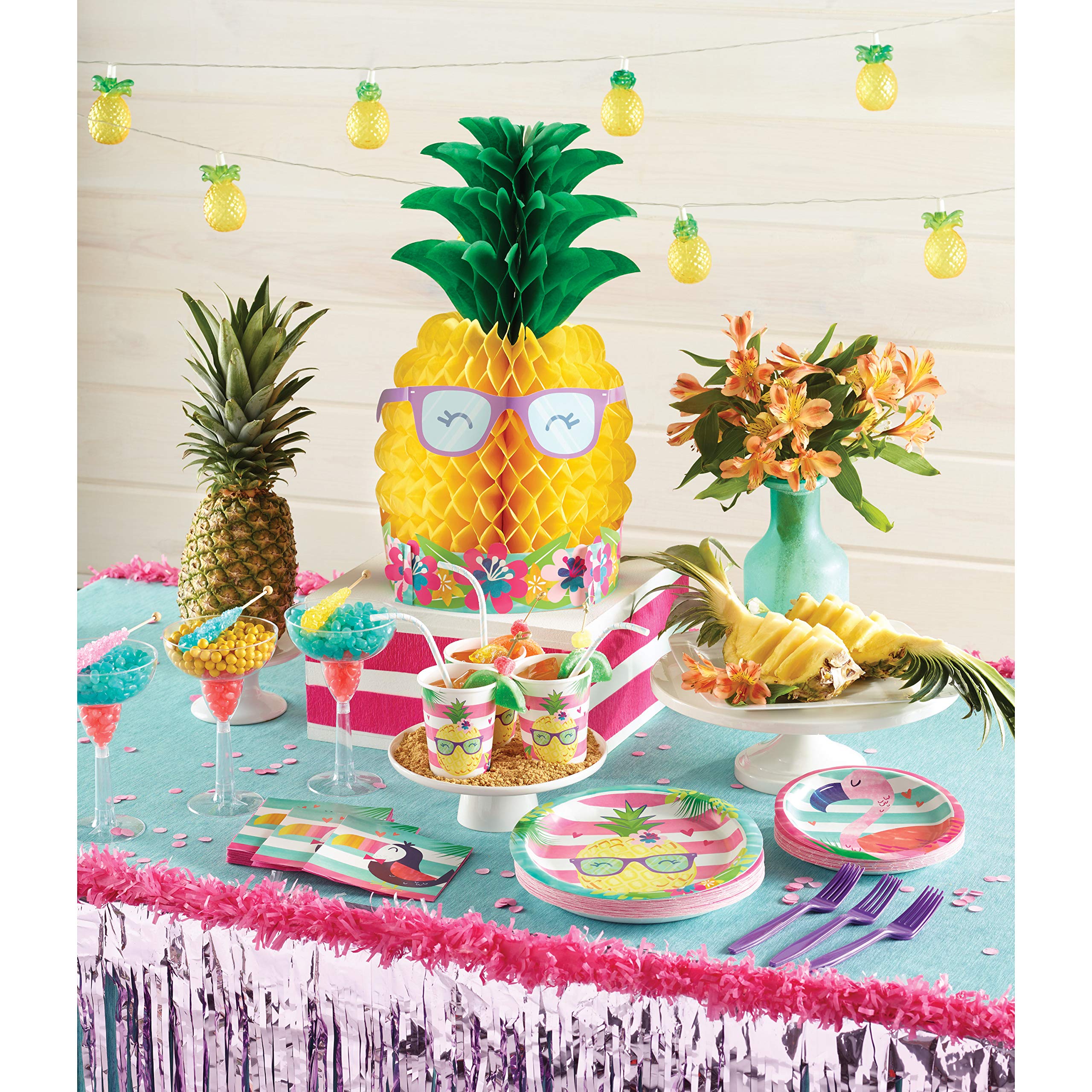 Creative Converting Pineapple And Friends Party Favor, 0.1 X 7 X 12, Multicolor