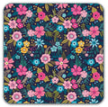 Premium Square Waterproof Mouse Pad - Non-Slip Rubber Base, 9X9 Inches (Flowers)