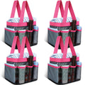 Hillban 4 Pcs Mesh Shower Caddy Portable Large Shower Caddy Basket with Deeper 8 Pockets for College Dorm Room Quick Dry Shower