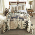 Donna Sharp Throw Pillow - Painted Deer - Lodge Decorative Throw Pillow With Deer In Forest Pattern - Polyester - Rectangle