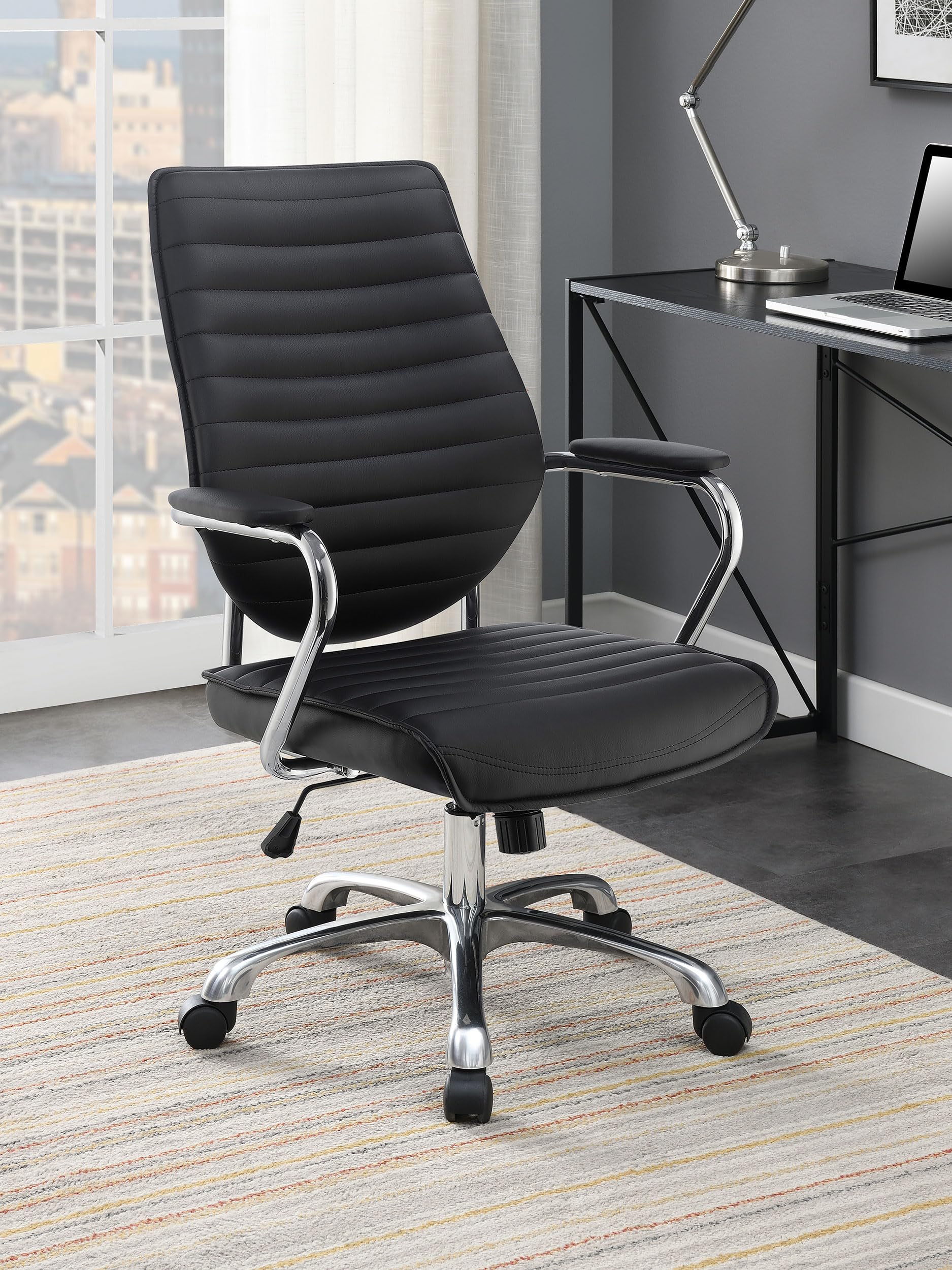 Coaster Home Furnishings Contemporary Black High-Back Office Chair