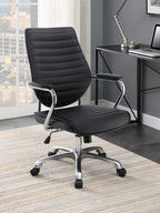 Coaster Home Furnishings Contemporary Black High-Back Office Chair
