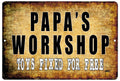 Rogue River Tactical Funny Grandpa Repair Shop Metal Tin Sign Wall Decor Garage Man Cave Papas Workshop