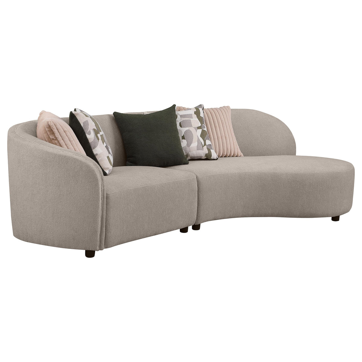 Coaster Home Furnishings Fayette 2-Piece Upholstered Sectional Sofa Greige