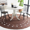 SAFAVIEH Natural Fiber Collection Area Rug - 8 Round, Brown, Handmade Boho Charm Farmhouse Jute, Ideal for High Traffic Areas i