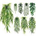 Der Rose 8 Pack Fake Plants Hanging Faux Plants Artificial Greenery Plants Indoor in White Pots for Bedroom Kitchen Living Room 