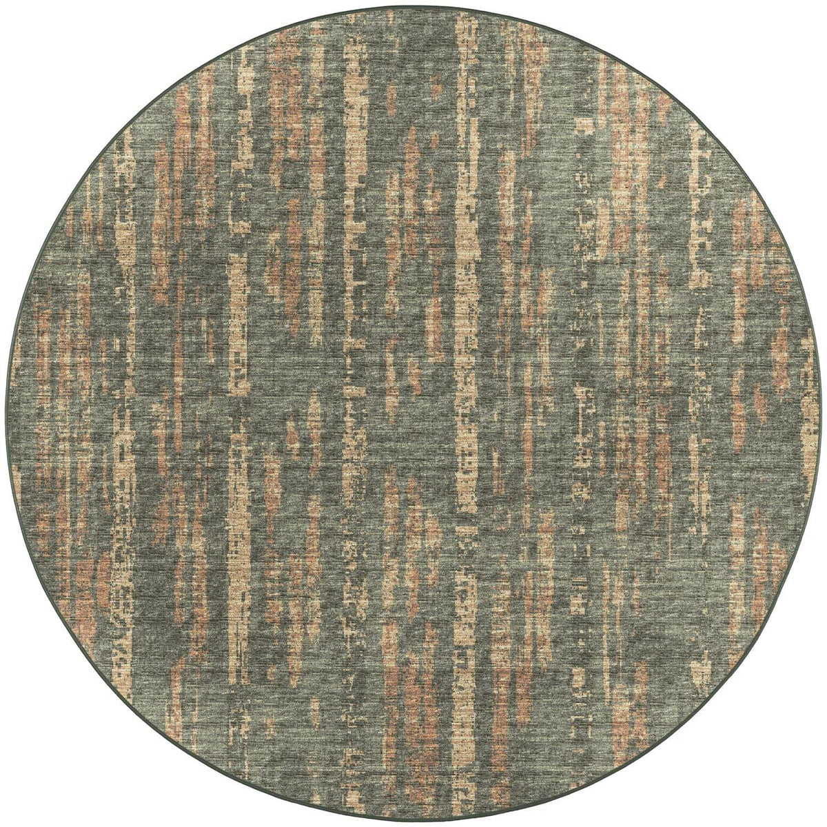 Winslow Wl6 Green Transitional Rug Round 8' X 8'