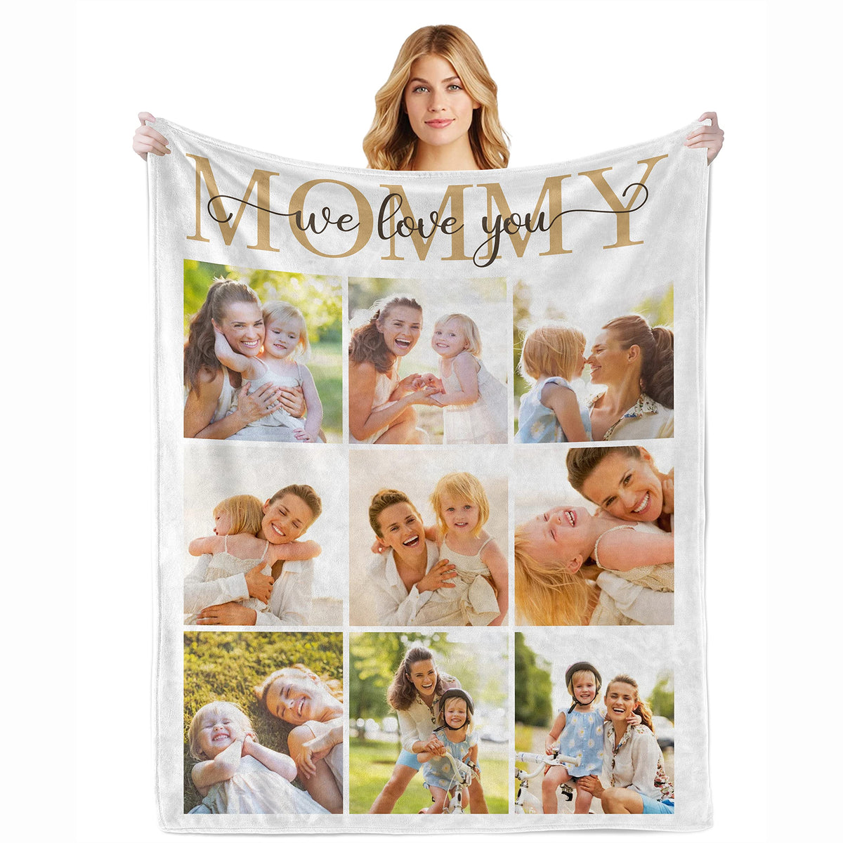 Gifts For Mom From Daughter, Customized Blankets With Photo, Personalized Picture Collage Blanket, Using My Own Photos Custom Me