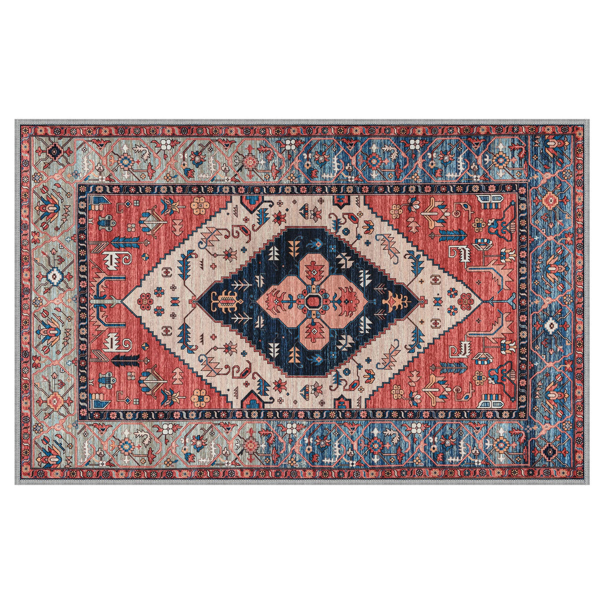 Indoor Door Mat 31.5'X47.5' - Non Slip Doormat Indoor Entrance Rubber Backing Front Door Mat Low Profile Machine Washable Home